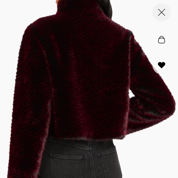 Generation Love Burgundy-Black Faux Fur Jacket - Picture 9 of 9